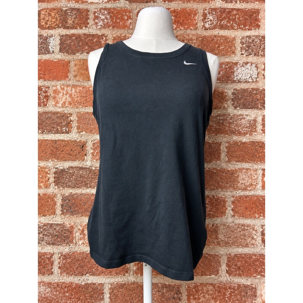 Y2K Nike Black Tank Top M 2000s Athleisure Gym Workout Minimalist Basic Running